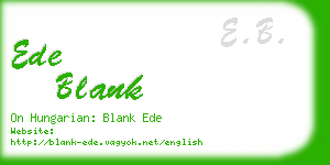 ede blank business card